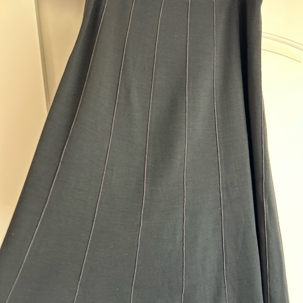 EILEEN FISHER Black Wool Seamed A-Line Skirt, Sz M NWOT - Picture 6 of 6